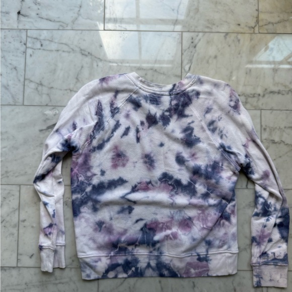 MOTHER Tie-Dye Top in Blue and White - Picture 3 of 4